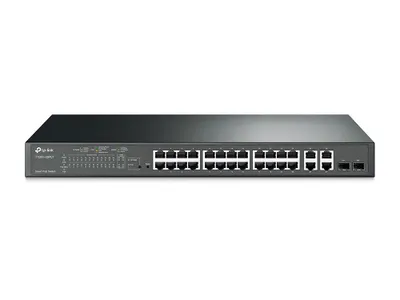 Produktbild von TP-Link T1500-28PCT(TL-SL2428P), Managed, L2, Gigabit Ethernet (10/100/1000), Power over Ethernet (PoE), Rack-Einbau, 1U