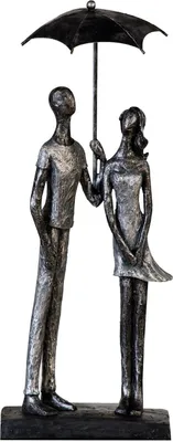 Produktbild von Casablanca by Gilde Dekofigur Skulptur Umbrella antik silber H. 36 cm,79129