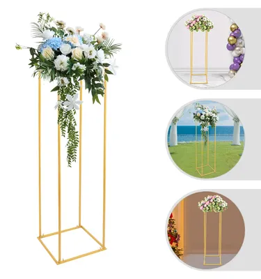Produktbild von Goldene Blumenständer für Hochzeiten