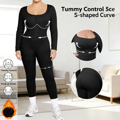 Produktbild von Leggings mit 360°-Kompressionswirkung, formgebender Ganzkörper-Bodysuit, atmungsaktiv, rutschfest-Schwarz-XXL