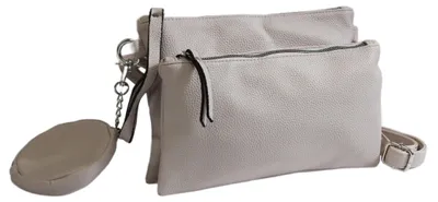 Produktbild von irisaa 3 in 1 Umhängetasche Damen, Klein Crossbody Bag mit abnehmbarem Münzbeutel & Schultergurt, Schultertasche Handtasche für Alltag, Reise & Party