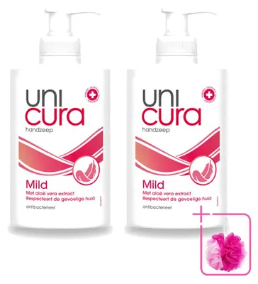 Produktbild von 2 x Unicura Antibakterielle Flüssigseife Mild - 250 ml - Sparpackung - 2 Stücke