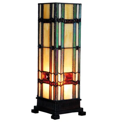Produktbild von LumiLamp 5LL-9024 Tiffany Tischlampe Glas Art-Deco 12.5x35cm