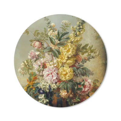 Produktbild von MuchoWow® Mauspad Mousepad Große Vase mit Blumen - Josep Mirabent - Gemälde 20x20 cm - Mousepads - Maus Mat - Pad - Mausunterlage - Schreibtischmatte