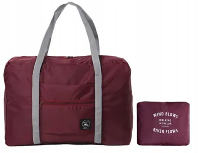 Image de DKM Sac de voyage pliable bagage cabine 25L rouge