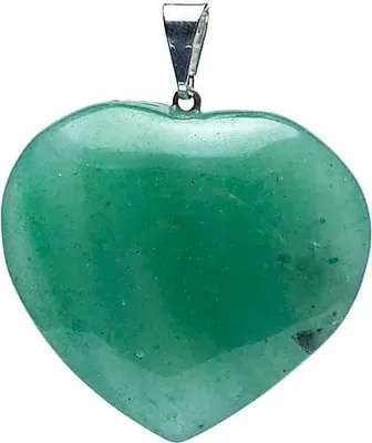 Immagine prodotto di Ciondolo In Quarzo Verde A Forma Di Cuore - ±2-3cm Confezione Da 2 Pezzi