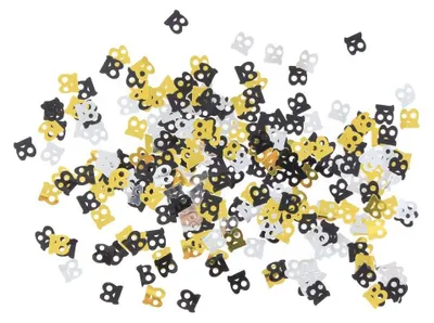 Produktbild von Konfetti Lila Deko Schwarz Gold Silber Zahl 18 Geburtstag