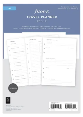 Productafbeelding van Filofax Reisplanner, navulvel - A5