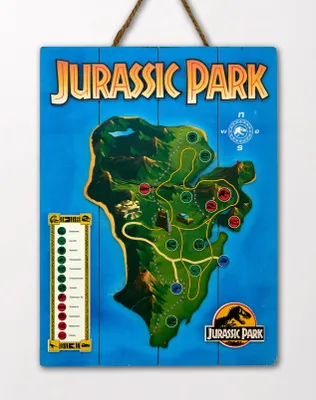 Produktbild von Doctor Collector Jurassic Park WoodArts 3D Holzdruck Isla Nublar 30 x 40 cm DOCO-DCJP16