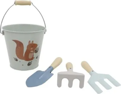 Immagine prodotto di Set da giardino in metallo scoiattolo in legno - giardino giocattolo per bambini 3+