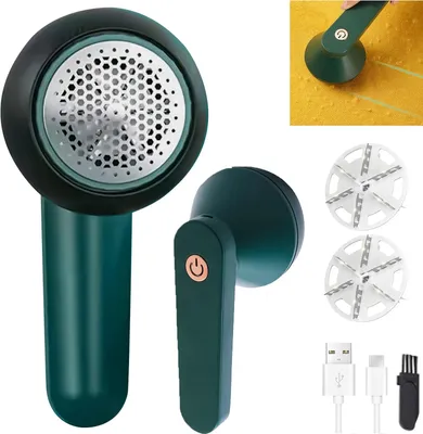 Produktbild von Elektrischer Haarentferner, Haarentferner mit 6 Klingen, USB wiederaufladbarer elektrischer Haarentferner zur Pilling-Entfernung, geeignet