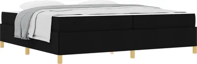 Obrázok produktu pre Rám postele s matracmi Čierna 200 x 200 cm látka
