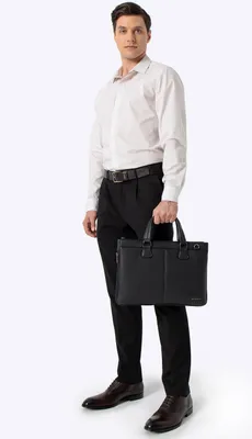 Immagine prodotto di Borsa da uomo Wittchen per laptop (14,5 pollici) in Pelle finta nera