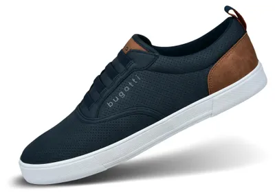 Productafbeelding van Bugatti: Comfortabele veterschoen met geheugenschuim. Elegante, casual sneaker met een eenvoudige pasvorm, gemaakt van [materiaal]