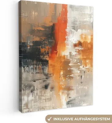 Produktbild von MuchoWow® - Leinwandbilder - Farbe - Muster - Modern - Kunst, Wandbild, Wanddeko Bilder Wohnzimmer, 90x120cm