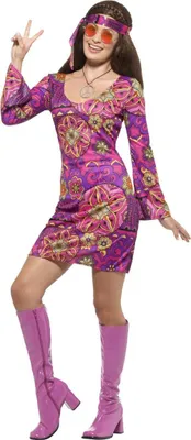 Produktbild von Smiffys - "Woodstock" Kostüm - Damen SM1597 (L) (Bunt)
