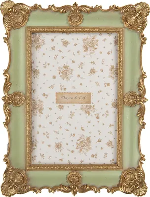 Image de Clayre & Eef Cadre photo 10x15 cm vert plastique