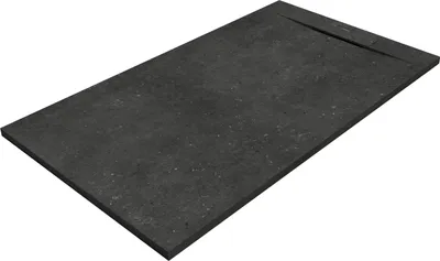 Produktbild von SANYCCES SIENA Rechteckige Duschwanne SanyDur Gel Coat 160 x 70 cm, Fossil schwarz