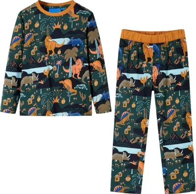 Productafbeelding van Kinderpyjama met lange mouwen 104 donkergroen