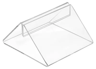 Produktbild von Tischschildhalter Acrylglas transparent 100mm mit tiefem Einschub Tischaufsteller