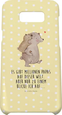 Produktbild von Mr. & Mrs. Panda Samsung Galaxy S8 plus Handyhülle  Papa Bär - Gelb Pastell - Geschenk, Handy Case, Muttertag, Vater, Cover, Vatertag, Hülle, Geburtstag