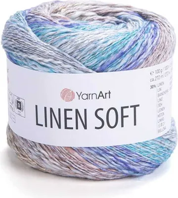 Produktbild von Yarnart Linen Soft Garn 100g/272m Leinen-Viscose-Baumwolle Mischung für Sommerprojekte
