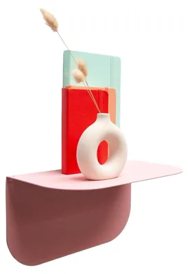 Produktbild von Metall Magnetisches Wandregal – Pink – Abgerundet