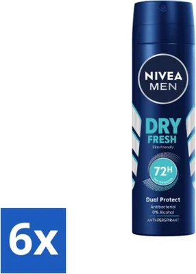 Produktbild von NIVEA Men Deodorant Spray Dry Fresh 150 ml - Vorteilspack - 6 Stücke