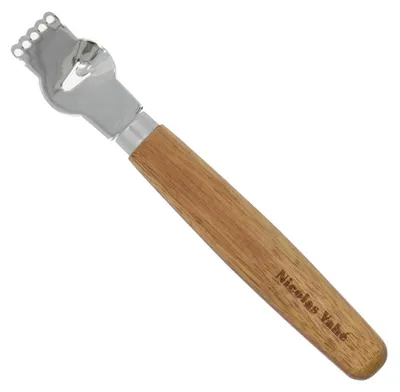 Produktbild von Zester mit ergonomischem Akazienholzgriff und Präzisions-Edelstahlkopf, 15,5 cm