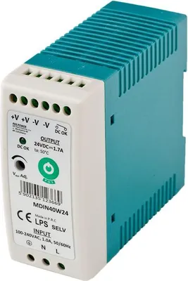 Produktbild von MDIN40W24: DIN-Schienen-Netzteil 24V/1.7A Slim