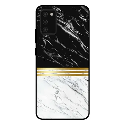 Immagine prodotto di Smartphonica Custodia per telefono per Samsung Galaxy A03s effetto marmo - cover posteriore in marmo - Nero Bianco