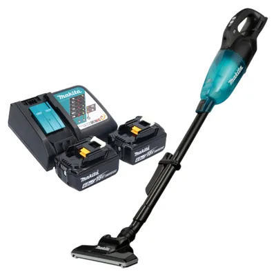 Image de Aspirateur sans fil Makita DCL 284 FRG2B 18 V 0,73 l noir sans balais + 2 batteries 6,0 Ah + chargeur