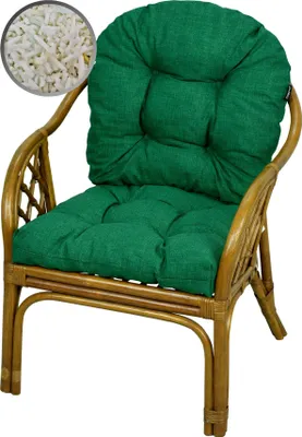 Immagine prodotto di AMPO Cuscino imbottito per sedia in rattan, sedia Bahamas, cuscino per sedia da giardino, sedia in vimini
