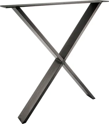 Produktbild von SIMAUSROM Tischkufe X-Form Schwarzstahl schutzlackiert