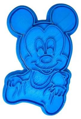 Mickey-Ausstechform, blau, 8 x 7 x 1,5 cm, Kunststoff