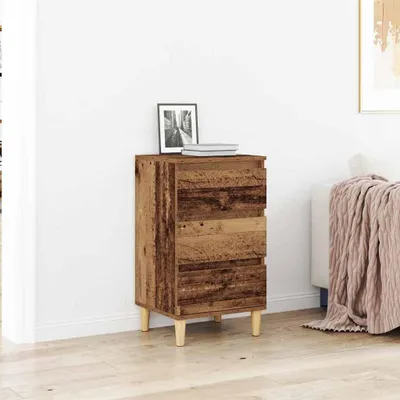 Zdjęcie produktu dla vidaXL Nocny stolik z recyklingowanego drewna, 40 x 35 x 70 cm, materiał drewnopochodny