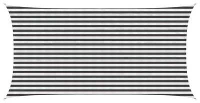 Image de vidaXL Voile d'ombrage anthracite et blanc 2,5 x 5 m HDPE