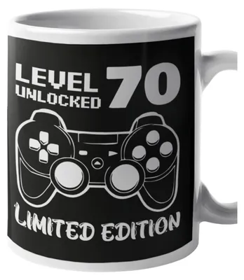 Keramikbecher 70 Jahre Level Unlocked 11 oz