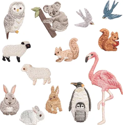 Produktbild von 13 Stück Bügelflicken Kinder Bügelflicken Tierflicken Kinder Bügelflicken Bügelflicken zum Reparieren von Kinderhosen für DIY Accessoires