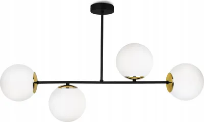 Produktbild von Deckenleuchte Kronleuchter Loft Elegant Weiß Glaskugeln