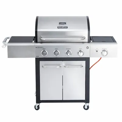 Produktbild von Allgrill Gasgrill FESTIVAL 4-flammig + Seitenkocher, schwarz-Edelstahl