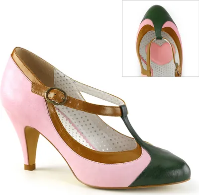 Produktbild von PEACH-03 Pin Up Couture Damen Riemchen Pumps Multi Color babypink Lederoptik
