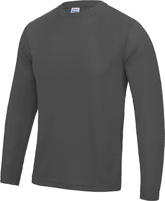 Obrázok produktu pre Just Cool JC002 | Pánske tričko s dlhým rukávom Cool Training - Farba: Charcoal (Solid) - Veľkosť: XL