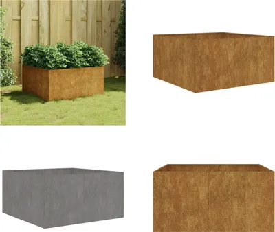 Immagine prodotto di vidaXL Fioriera 80x80x40 cm in acciaio corten - Fioriera - Fioriera - Letto rialzato - Letto rialzato da giardino