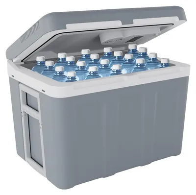 Produktbild von Auronic Kühlbox Elektrisch 12V und 230 Volt - Coolbox - Auto - Camping Kühlschrank - Kühlen und Wärmen - 40L - Frigobox - Grau