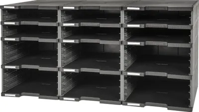 Obrázek produktu pro Exacompta ModuloDoc 385714D 12 přihrádek bez zásuvek EcoBlack Tmavě šedá