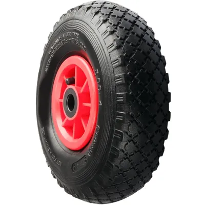 Produktbild von Sackkarrenrad 3.00-4 Zoll Ersatzreifen bis 70kg mit Kunststofffelge luftbereift 260 x 85 mm Bollerwagen Rad