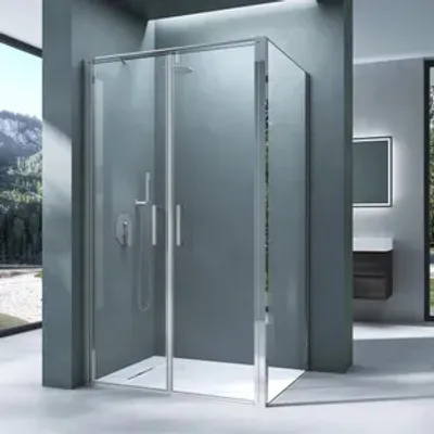 Produktbild von Mai & Mai Duschkabine Duschabtrennung mit Drehtür 80x100x195cm Hebe-Senk-Mechanismus 8mm ESG-Sicherheitsglas Nano-Beschichtung Rav66K