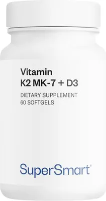 Obrázok produktu pre SuperSmart vitamín K2 MK-7 + vitamín D3 - 60 mäkkých gélov