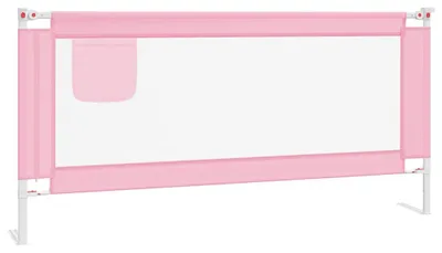 Image de vidaXL Barrière de sécurité pour lit d'enfant rose 190x25 cm Tissu